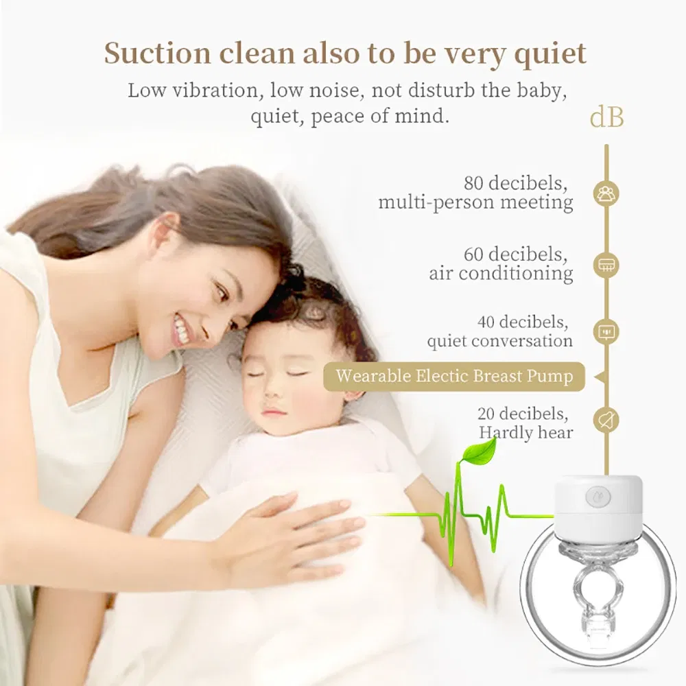 Color: light green - S12 Portable Electric Breast Pump Silent Wearable Automatic Milker LED Display USB Rechargable Hands-Free Portable Milker NO BPA