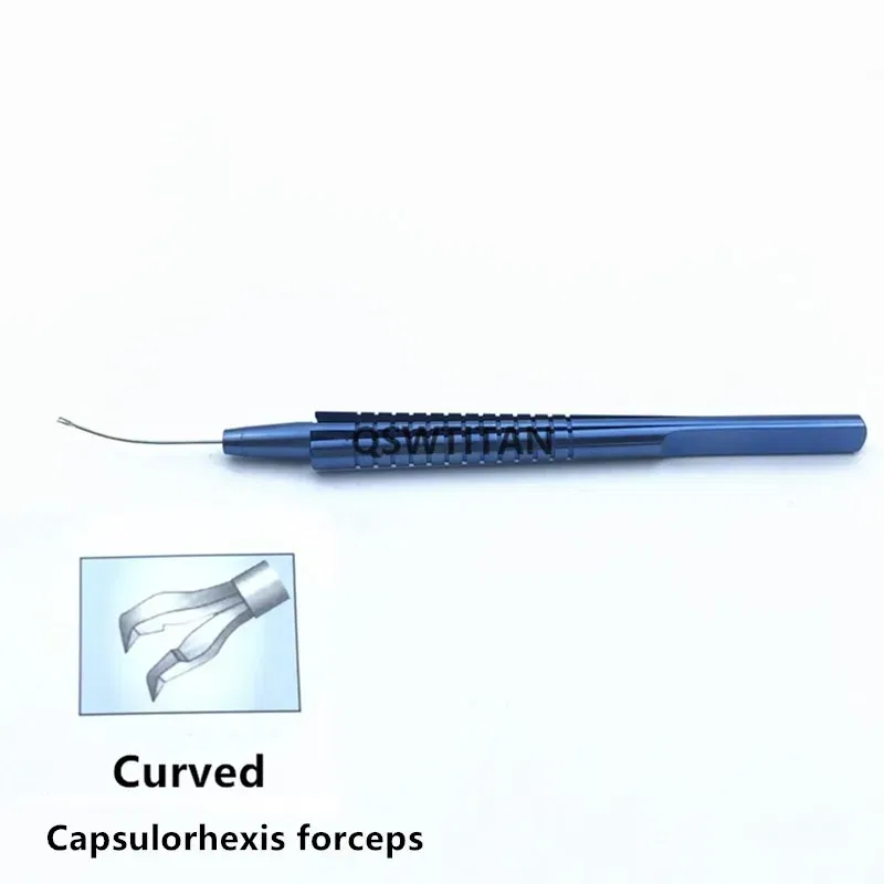Color: DEEP BLUE - Retinal Capsulorhexis forceps Intraocular Ophthalmic micro Surgical Instruments