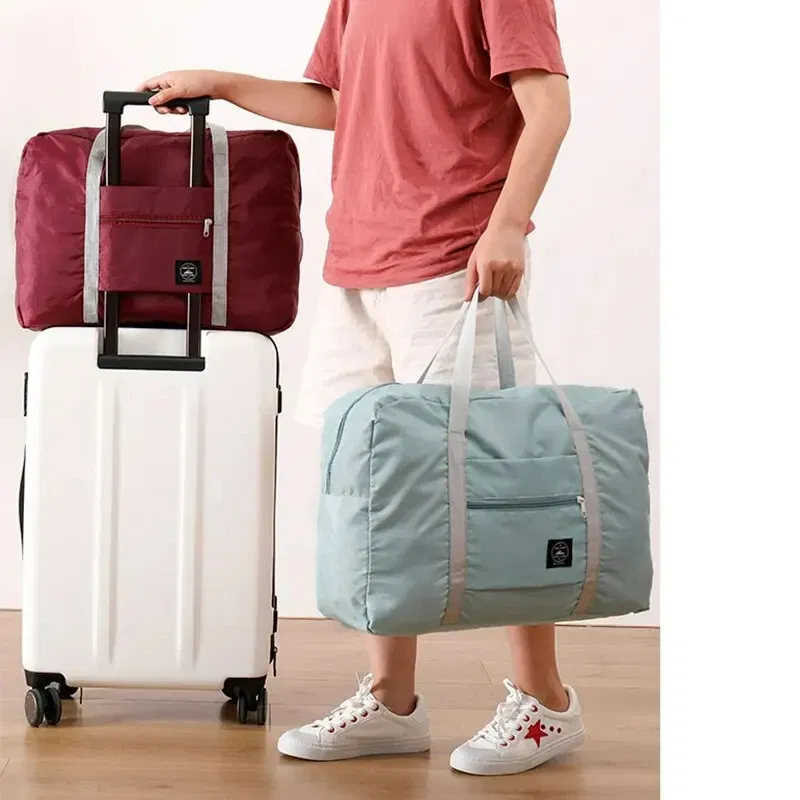 Color: Pink - Foldable Travel Duffel Bag for Airlines Carry on Bag for Women and Girls Lightweight Large Capacity Sports Weekend Trip Overnigh