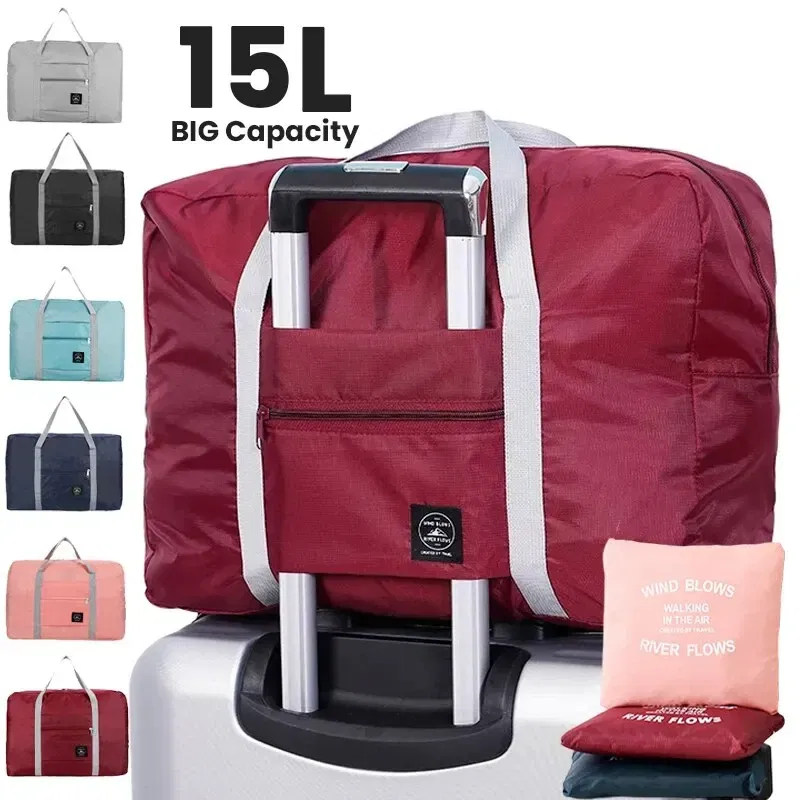 Color: Pink - Foldable Travel Duffel Bag for Airlines Carry on Bag for Women and Girls Lightweight Large Capacity Sports Weekend Trip Overnigh
