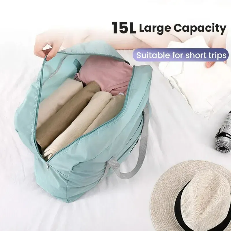 Color: Pink - Foldable Travel Duffel Bag for Airlines Carry on Bag for Women and Girls Lightweight Large Capacity Sports Weekend Trip Overnigh