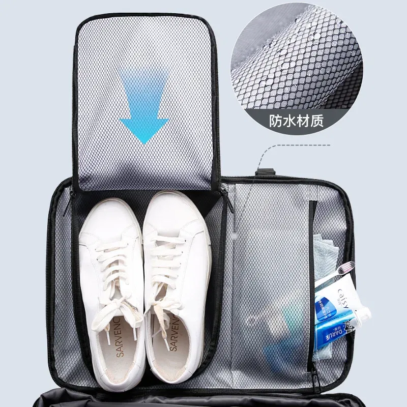 Color: green - Bange Travel Men 15.6 inch Laptop Backpack vacuum compression Backpack Business school Backpack expandable outdoor backpack