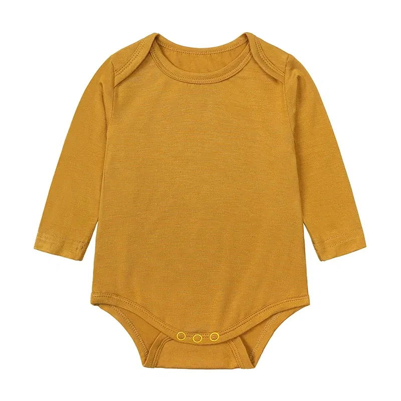 Color: Slateblue, Kid Size: 9M - 2025 Summer Newborn Boy Girl Romper Baby Bamboo Fiber Breathable Clothing Long Sleeve Toddler Jumpsuit Infant Bodysuit Pajamas
