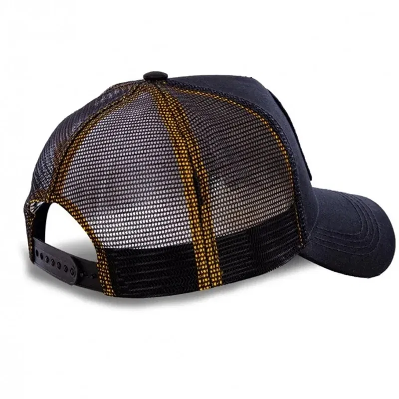 Color: Black, Size: Adjustable - Hot Sale Unisex Anime Cartoon Cap High Quality Patch Draw Baseball Cap Men Trucker Hat