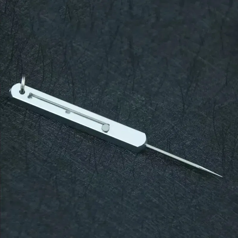 Color: Silver - Rectangular Telescopic Integrated Toothpick And Tooth Picking Tool, Multifunctional Single Head Fruit Pick Toothpick