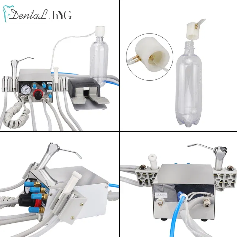 Color: Light Red, Ships From: CHINA - Portable Dental Turbine Unit Air Control 3 Way Syringe Handpiece Tubing Foot Switch Dental Equipments Work With Air Compressor