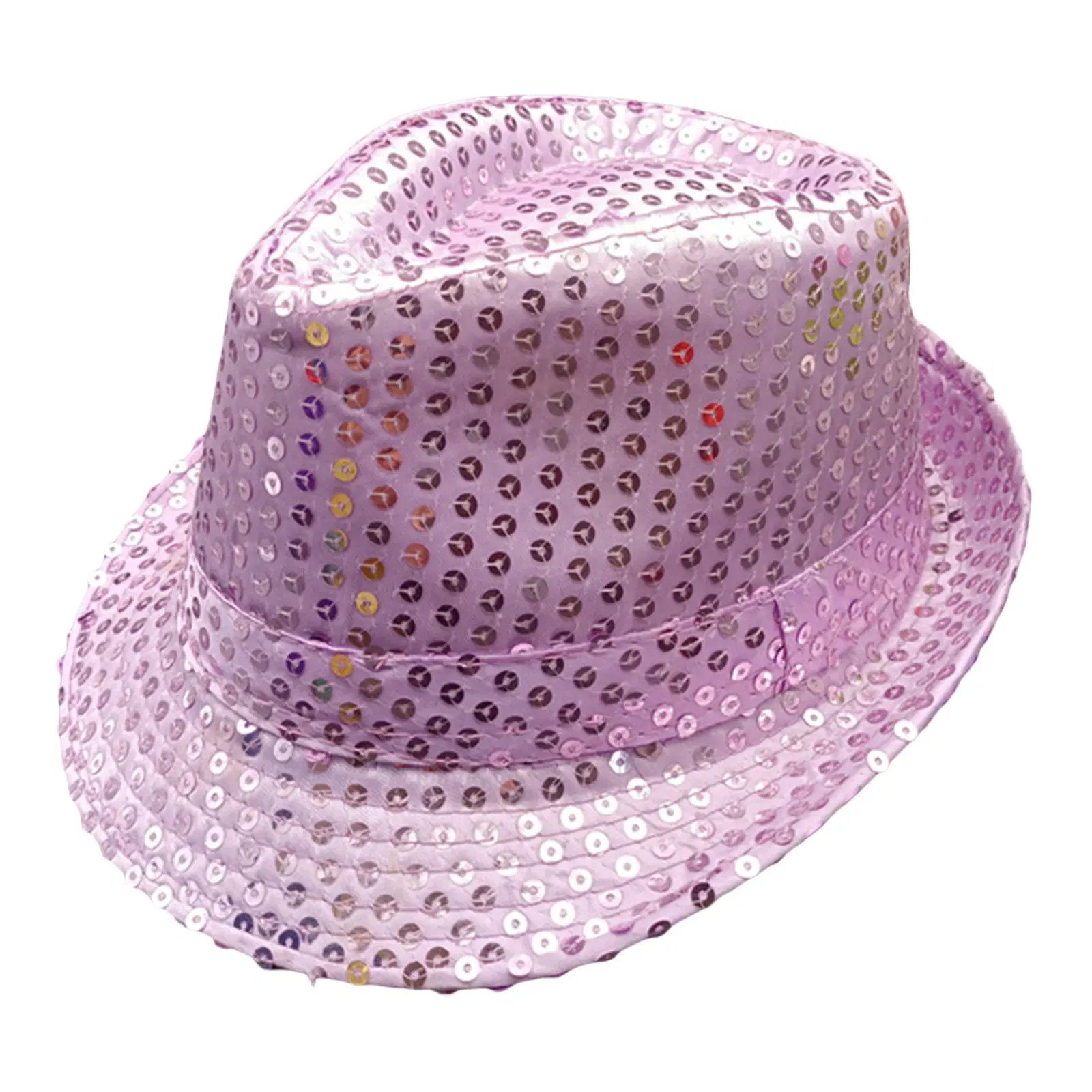 Color: green - 12 Colors Men's Women's Jazz Hat Sequins Retro Disco Funky Glitter Costume Unisex Novelty Christmas Party Prop Charming Hat