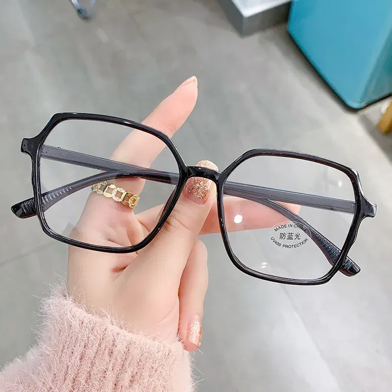 Frame Color: Blue, Ships From: CN - Transparent Computer Glasses Frame Women Men Anti Blue Light polygon Eyewear Blocking Glasses Optical Spectacle Eyeglass