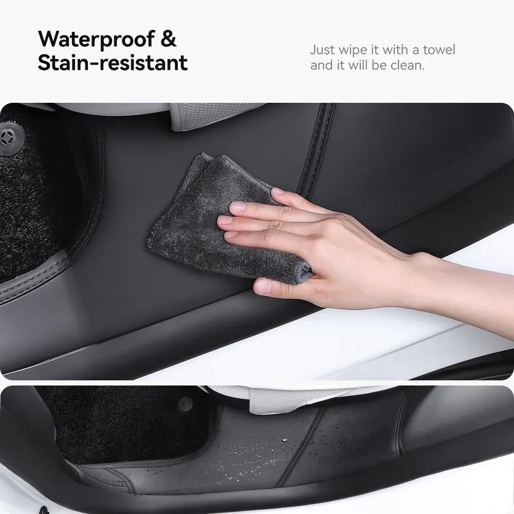 Color Name: GRAY, Ships From: CHINA - YZ For Tesla Model Y Juniper 2025 New Leather Trunk Mats Fully Surrounded Waterproof Non-Slip Liner Custom Floor Mat Accessories