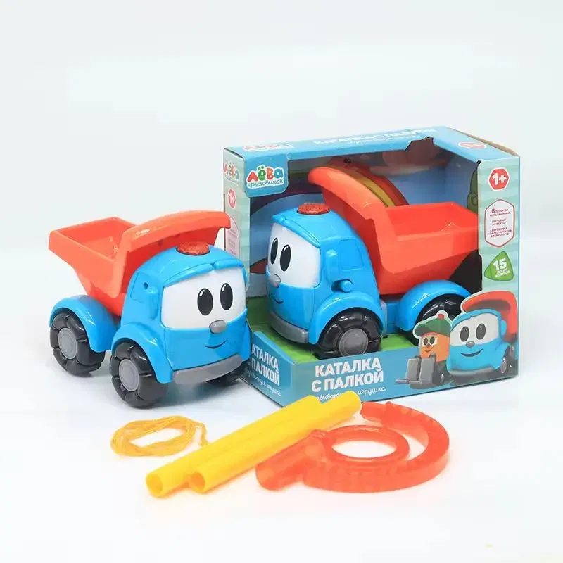 Color: black - Russian pickup truck Lio with 8 Russian songs farmer's cart pullback car mode sliding toy children's holiday gift