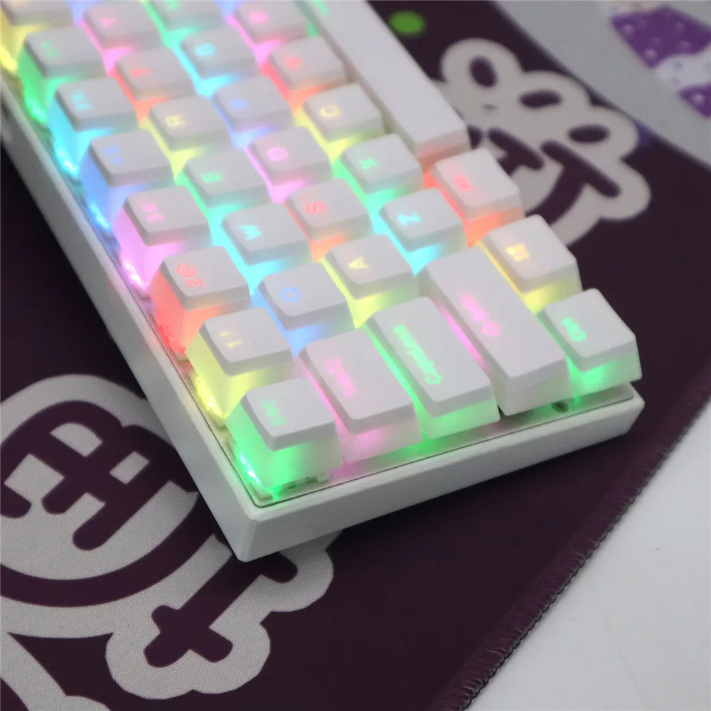 Color: Blue - 104 Keys Pudding Theme Keycap OEM Profile ABS PBT Double Shot Keycap For Mx Switch Mechanical Keyboard RGB Backlit Key Caps