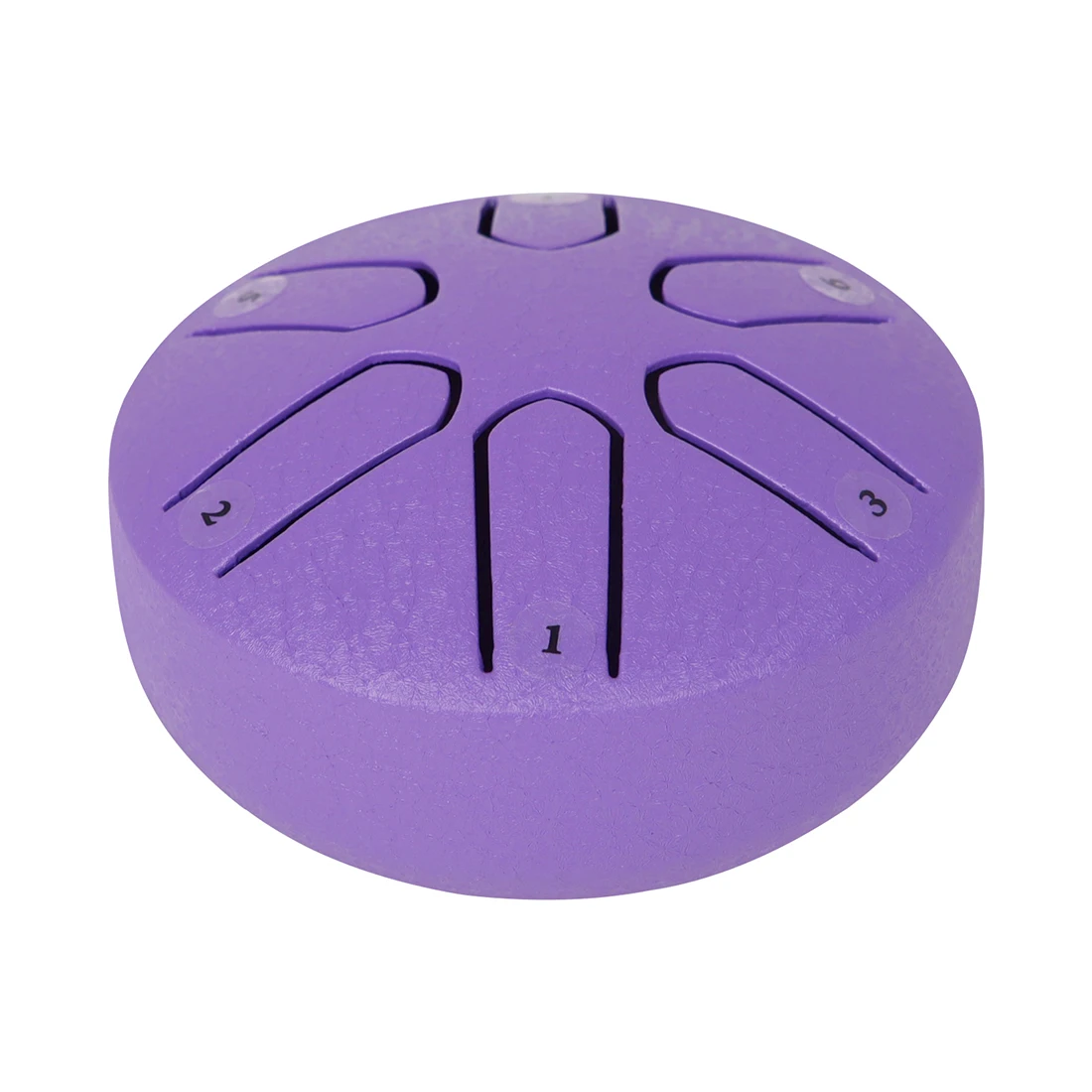Color: Eggplant - 3 Inch 6-Tone Steel Tongue Drum Mini Hand Pan Drums with Drumsticks Percussion Musical Instruments Drum Accessories