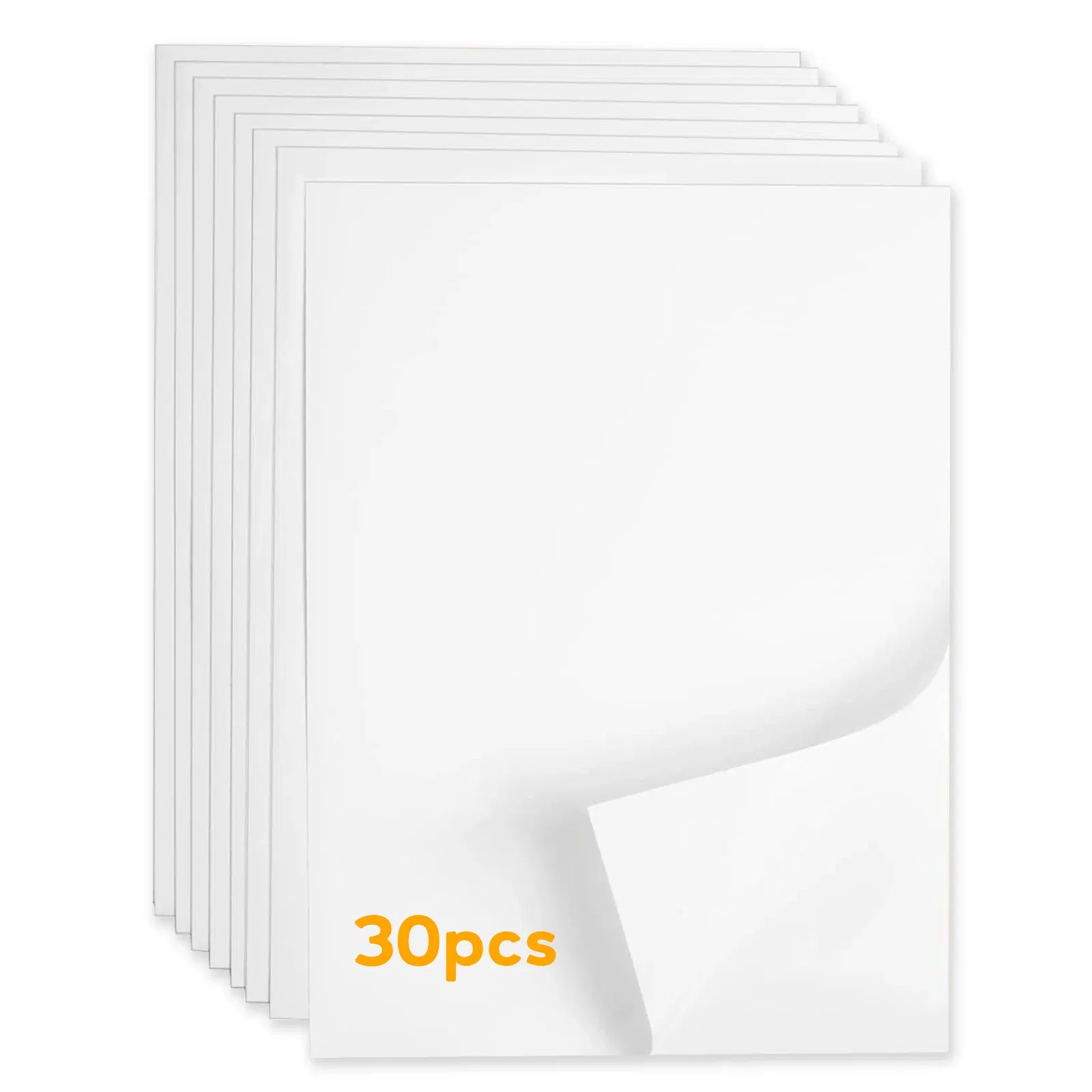 Color: Yellow - 10/20/30/40 Sheets A4 pp Matte Vinyl Sticker Paper for Inkjet Printer Sticker Papers White Labels Waterproof & Tear-Resistant