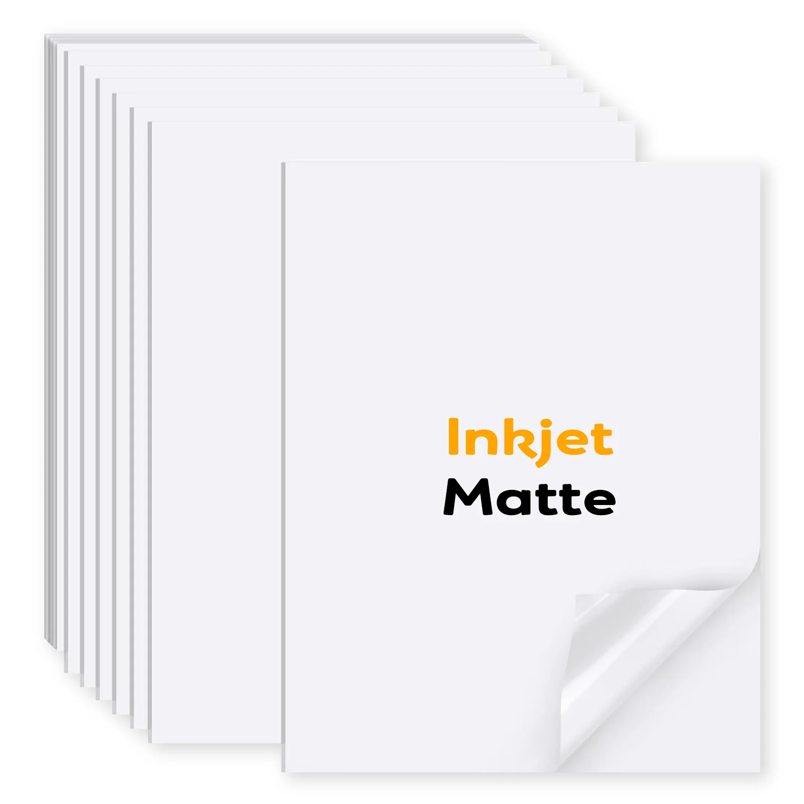 Color: Yellow - 10/20/30/40 Sheets A4 pp Matte Vinyl Sticker Paper for Inkjet Printer Sticker Papers White Labels Waterproof & Tear-Resistant