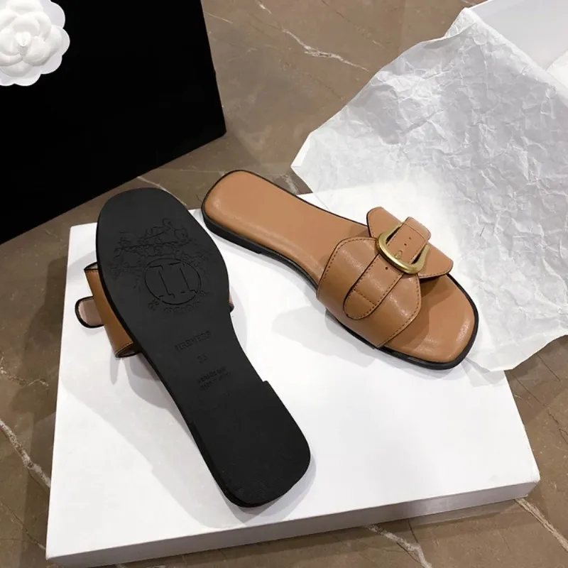 Color: black, Shoe Size: 35 - Slippers Casual Fretwork Heels String Bead Shoes Woman 2024 Pantofle Shale Female Beach Luxury Soft Flat New Sabot Fashion Slide