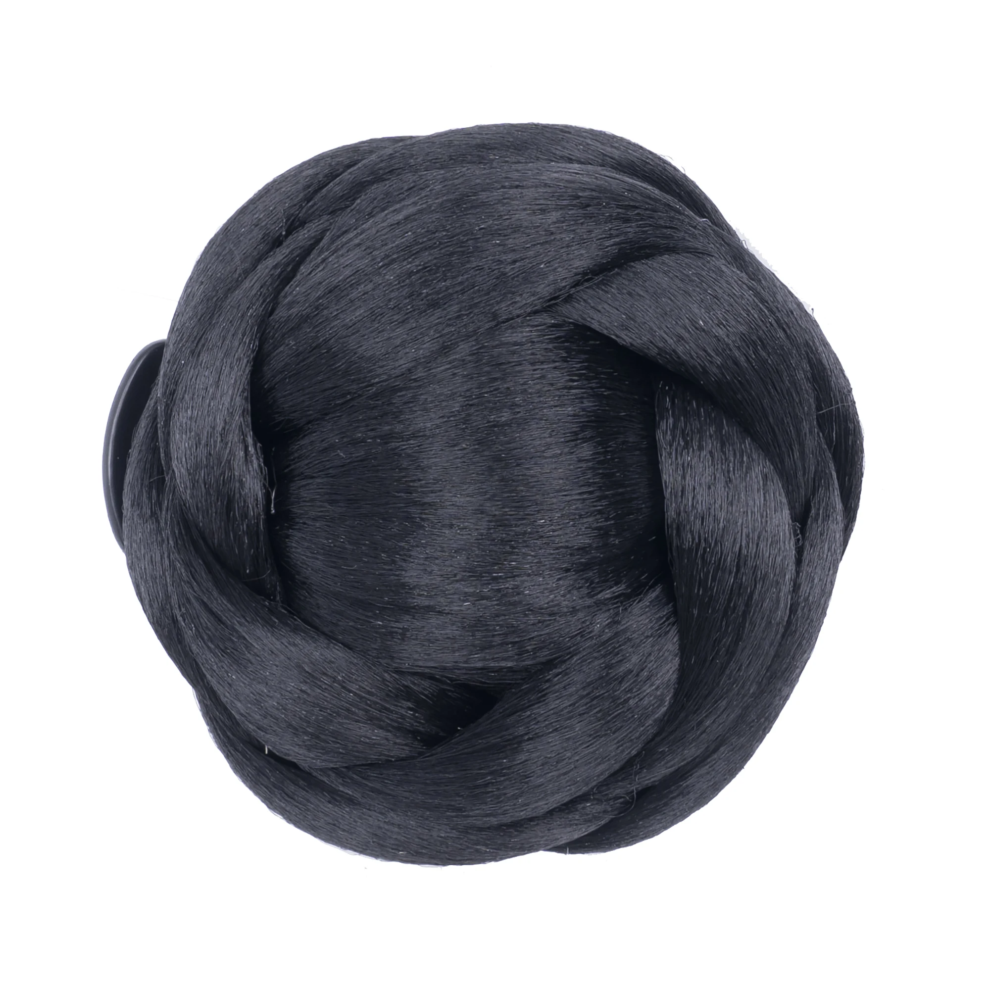Color: #5 - Soowee Synthetic Hair Braided Chignon Dancer Hair Donut Hairpieces Scrunchie Claw Hair Bun Updo for Wedding Party