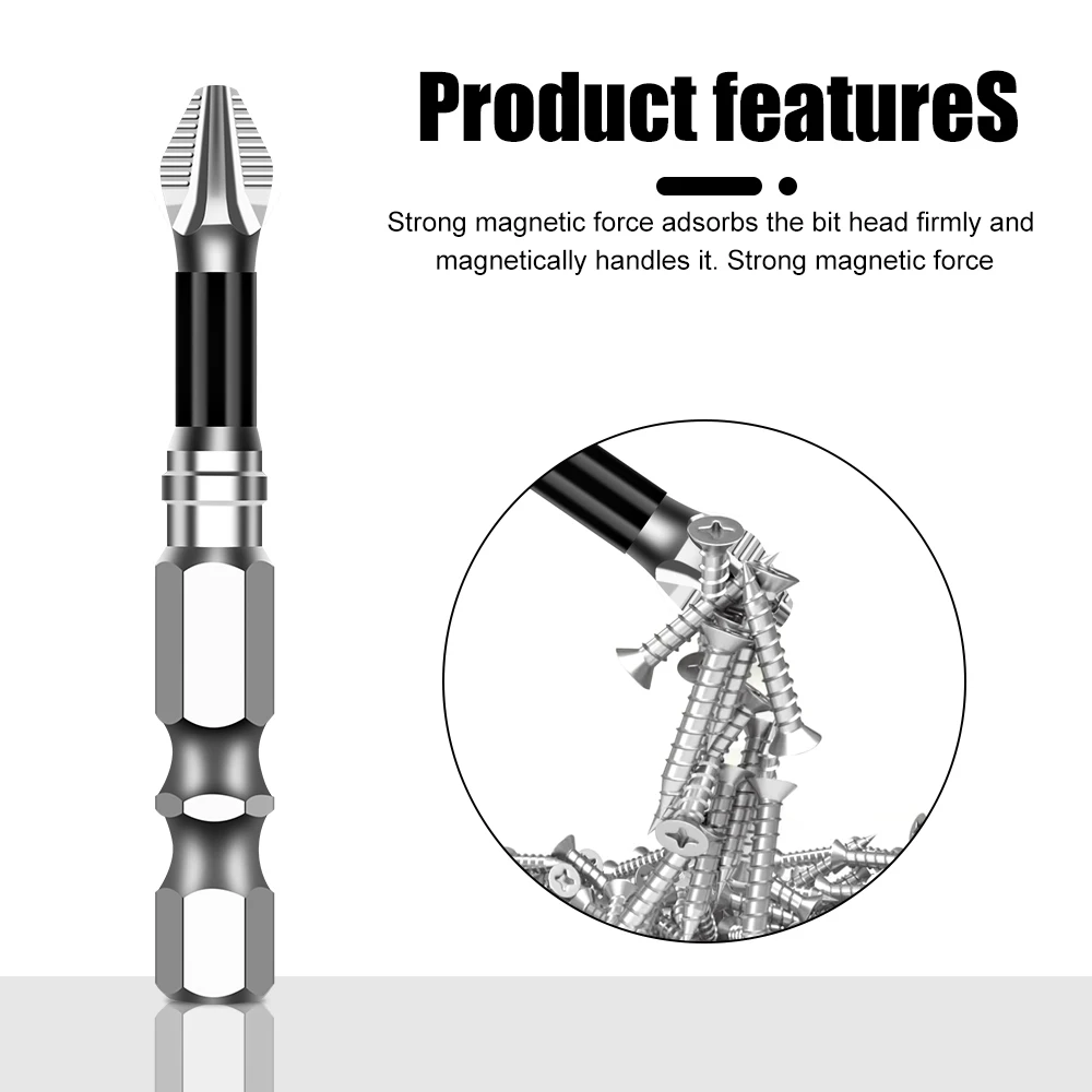 Color: SKY BLUE - K5 Non-slip High Hardness Bit S2 Strong Magnetic 5A Black Non-slip Cross Head Electric Drill Electric Screwdriver Bit