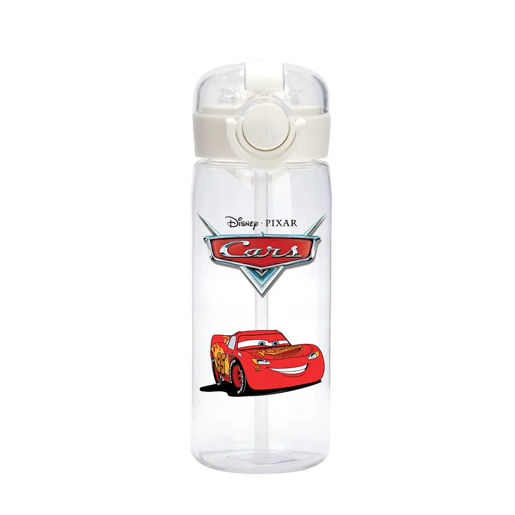 Color: Yellow - 400ml Disney Cars Animation Movie Children Cartoon Portable Outdoor Camping Sports Fitness Water Cup Lightning McQueen Sally