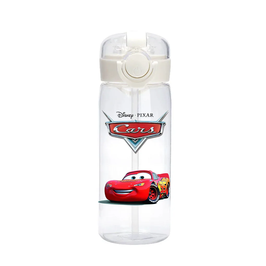 Color: Yellow - 400ml Disney Cars Animation Movie Children Cartoon Portable Outdoor Camping Sports Fitness Water Cup Lightning McQueen Sally