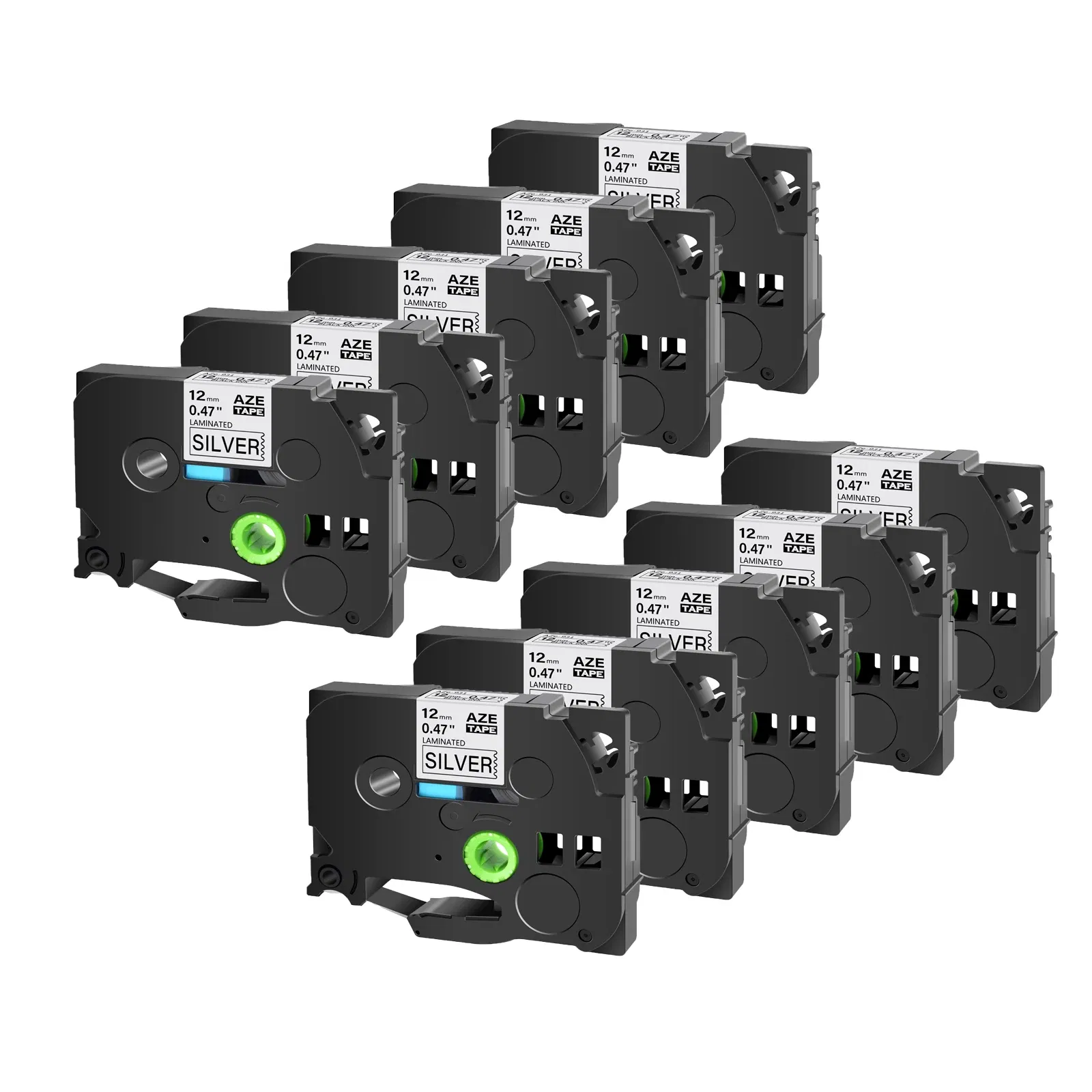 Color: WHITE, Width: 24mm - Greencycle 10PK TZe 231 Label cassettes Compatible for Brother Ptouch Printer Black on white Label tape 6mm 9mm 12mm 18mm 24mm