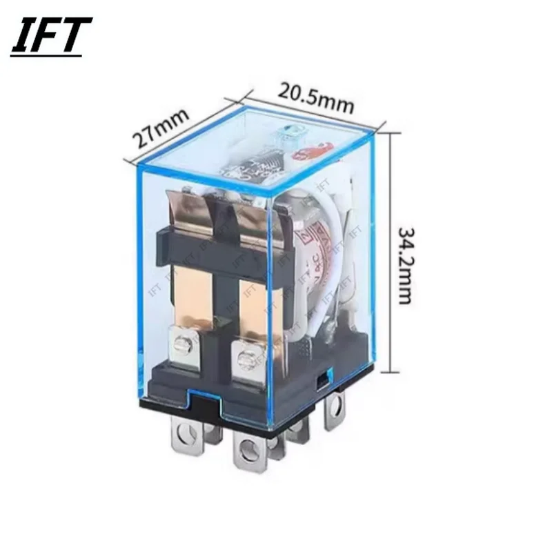 Size: XL - 1Pc LY2NJ HH62P HHC68A-2Z Electronic Micro Mini Electromagnetic Relay 10A 8PIN Coil DPDT DC12V,24V AC110V 220V Hot