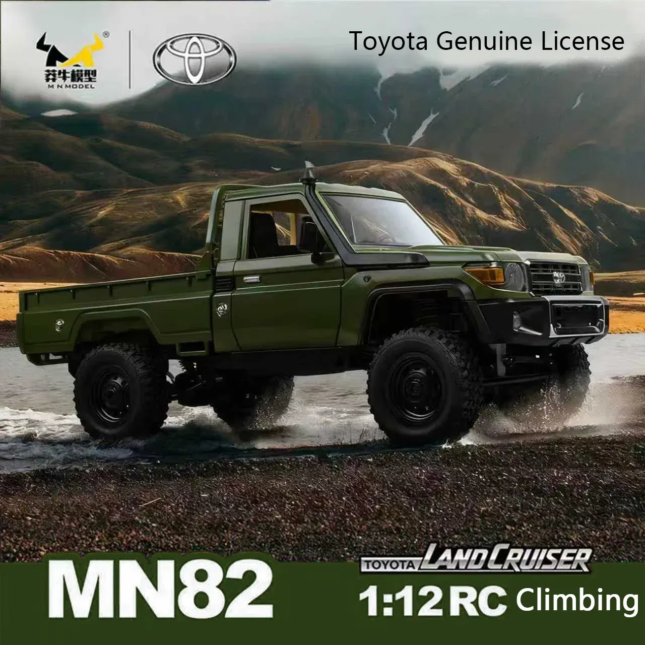 Color: DEEP BLUE - MN MODEL 1:12 4WD Retro RC Off-road Car All Terrain Vehicle Climbing Truck Rock Crawler Pickup Collection Model Toy for Adult