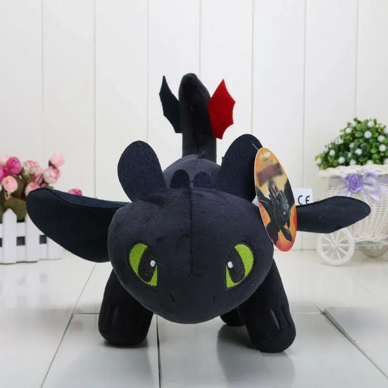 Color: WHITE, Height: 11cm-30cm - 20-65cm Plushies Dragon Toys Kawaii White Black Dinosaurs Animal Stuffed Plush Toys In Stock Plush Kid Birthday Gifts for Kids