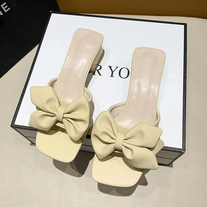 Color: MINT GREEN, Shoe Size: 39 - Large Size Women's Shoes 35-42 Summer Outer Wear Flat Slippers Wide Sandals Slippers Rhinestone Fashion Home Slippers