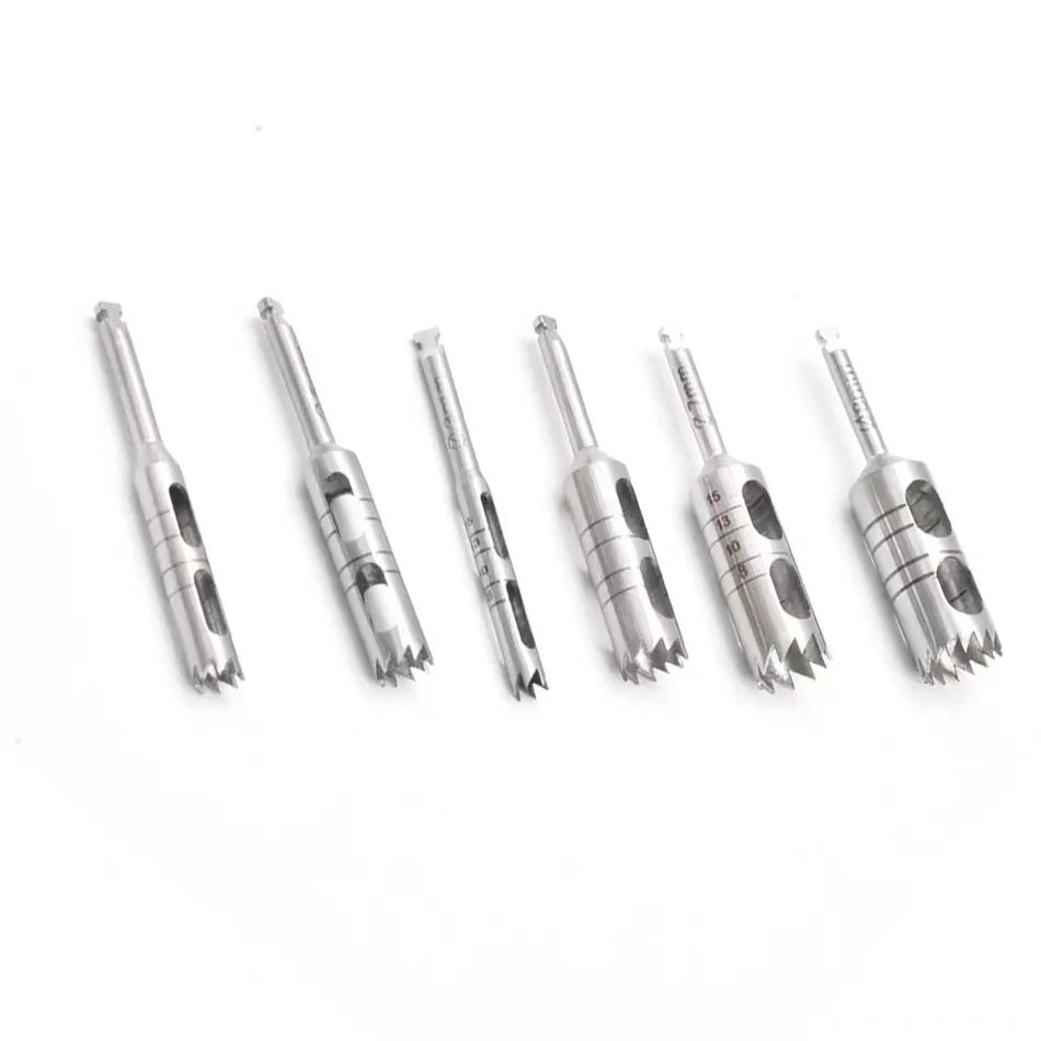 Color: Pink - 1pcs Dental Implant Drills Kit Implant Long Trephine Bur Drills Surgical Instruments Dental Tools