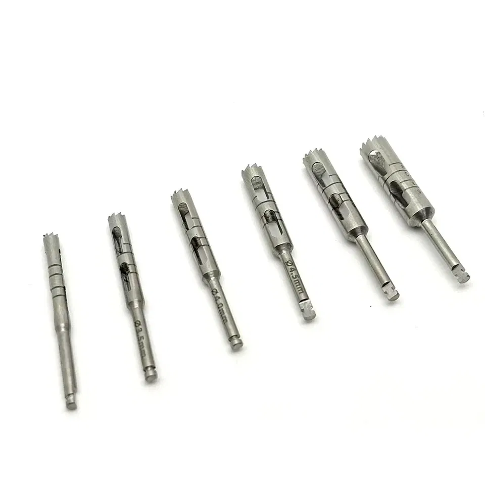 Color: Pink - 1pcs Dental Implant Drills Kit Implant Long Trephine Bur Drills Surgical Instruments Dental Tools