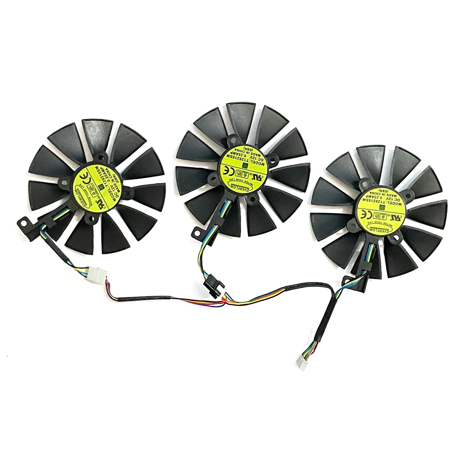 Color: Red - 87mm 6pin T129215SU GTX1060 1070 1080 GPU Cooler For ASUS Strix GTX 1060 OC 1080 1070 1080Ti RX 480 Graphics Card Fan Cooler