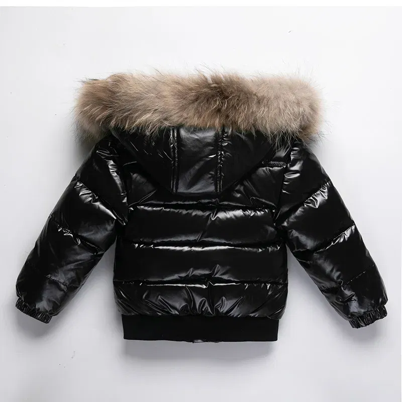 UNITIM 1-6 Years New Winter Toddler Boys Snowsuit Hooded Warm Collar Boys Winter Thicken Coat Outerwear Kids Boys 90% Duck Down