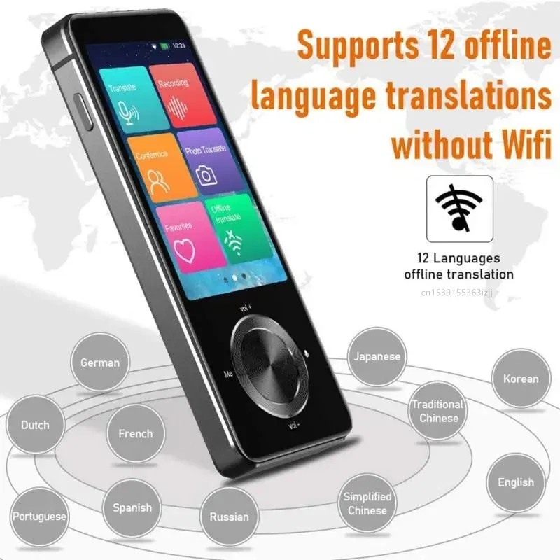New! M9 Translator Device 137 Languages Intelligent Translator Real-time Voice Recording Text Translate Machine Supports 16