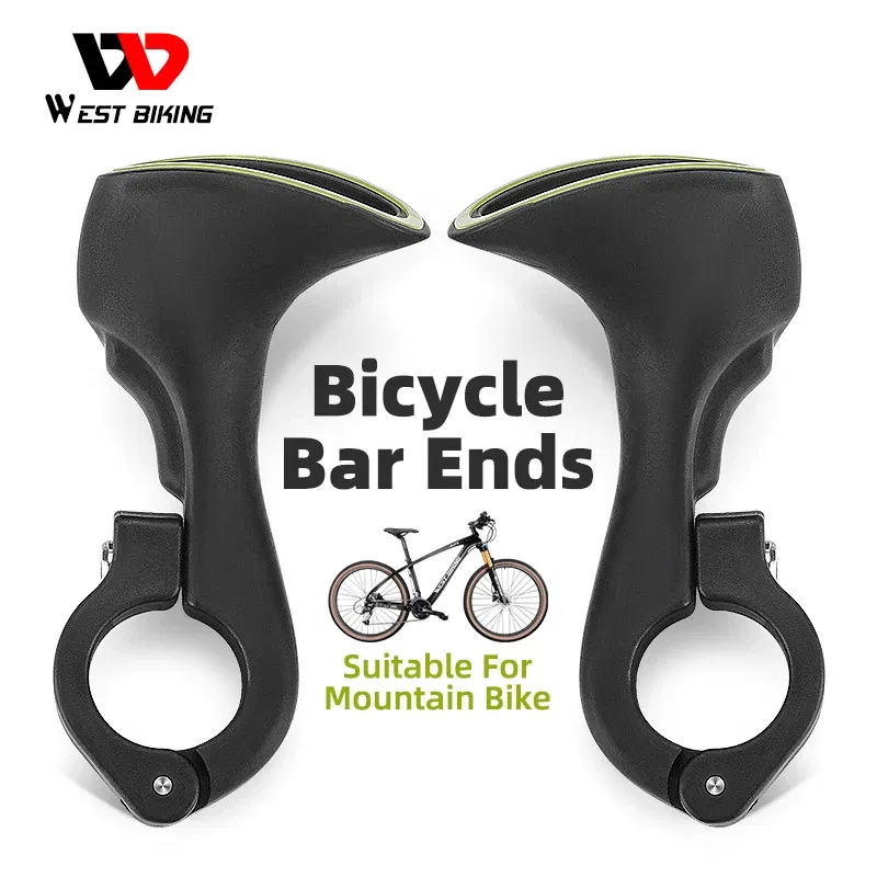Color: WHITE, Ships From: CHINA - WEST BIKING MTB Bicycle Bar ends Ergonomic Design Mountain Bike Handlebar 22.2mm Nylon Inner Handle Bar Grips MTB Cover Handle