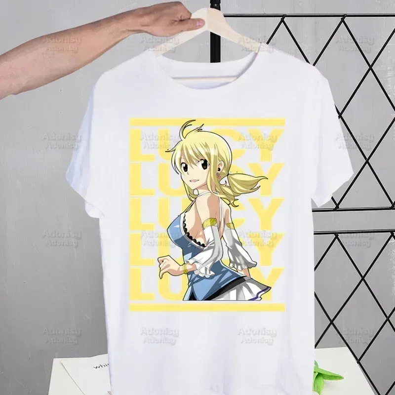 Color: army green, Size: XXXL - Anime Fairy Tail Cartoon Natsu Erza Gray Lucy T-shirts Summer Men/Women Hip Hop Tshirt Streetwear t shirts Short Sleeve Tops