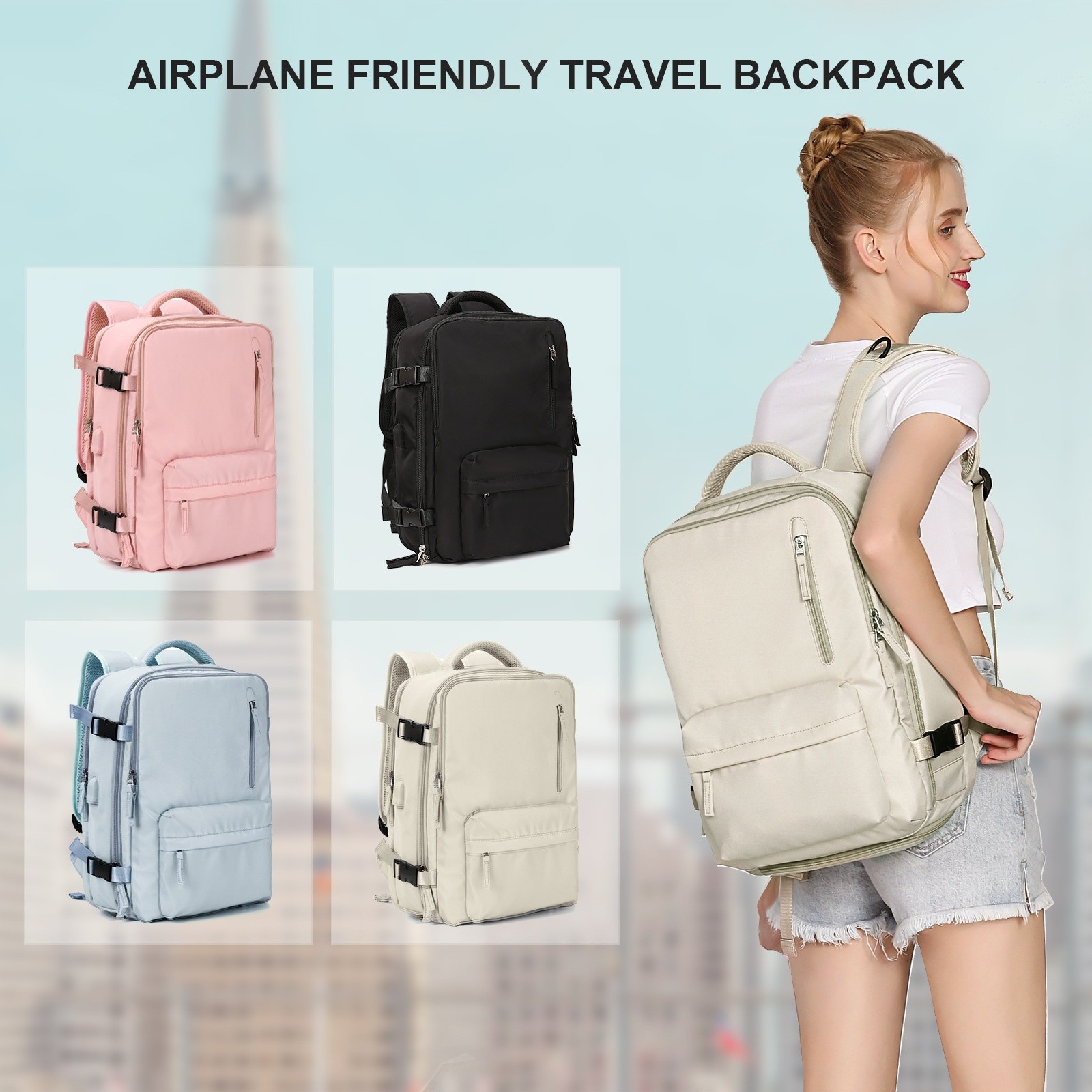 Women Travel Minimalist Backpack