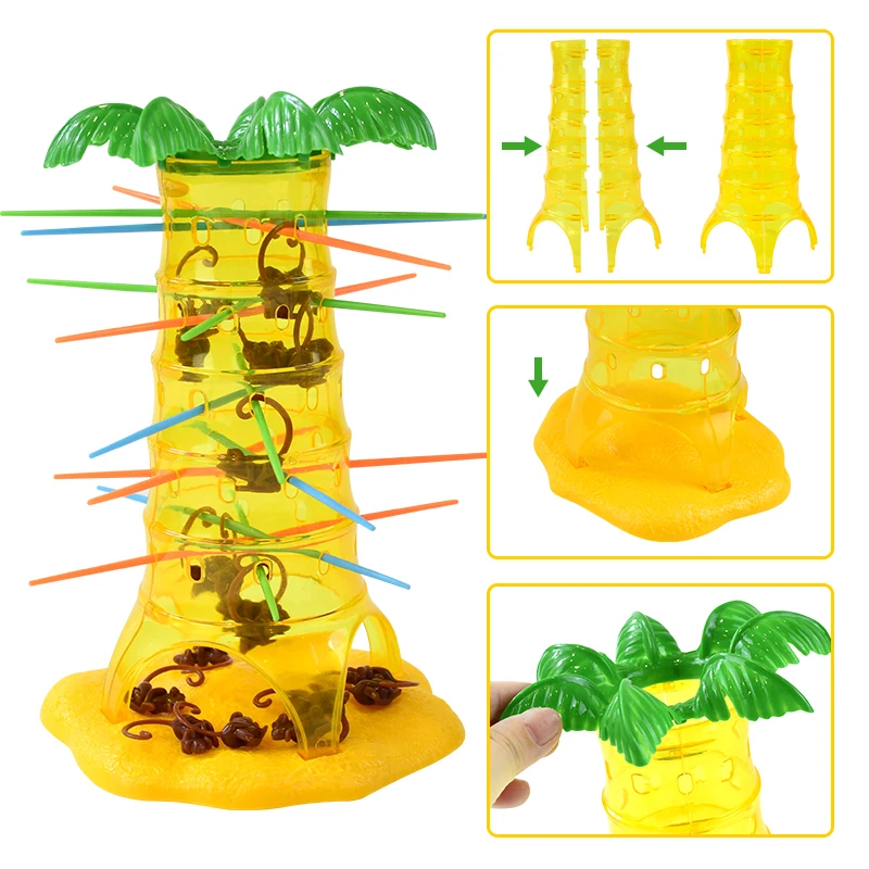 Multiplayer Tabletop Games Monkey Children Interesting Intelligence Toys Drop Down Parent-Child Interactive Board Game for Kids