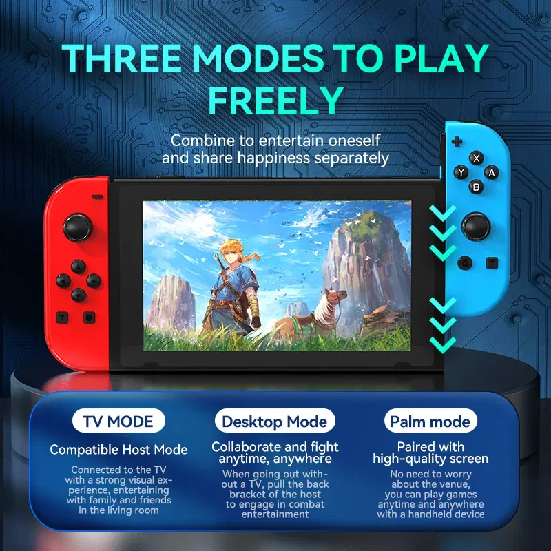 Color: MULTI - STORM WYRM Bluetooth Joystick for Switch NS Game Left and Right Wireless RGB With Light Small Handle JOY-02
