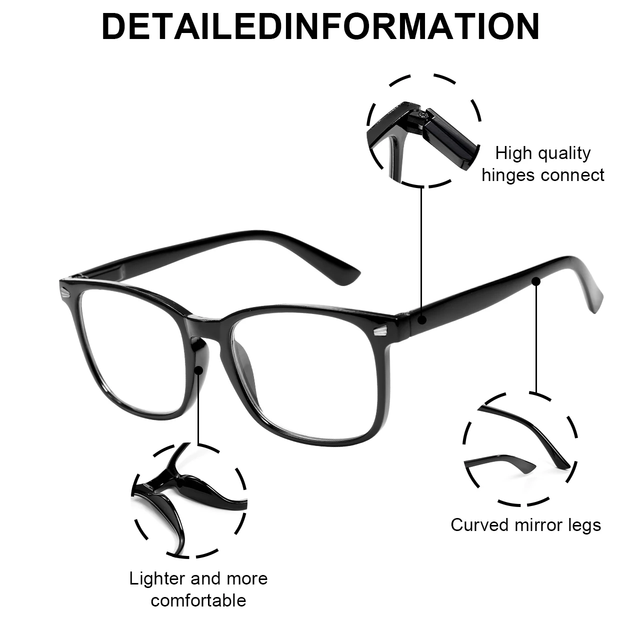 Frame Color: Yellow - 1/2/3/4/5PCS VOPHA Auto-Focus Reading Glasses Lightweight PC Frame, Unisex Design | Ideal for Computer Use & Perfect Gift Choice