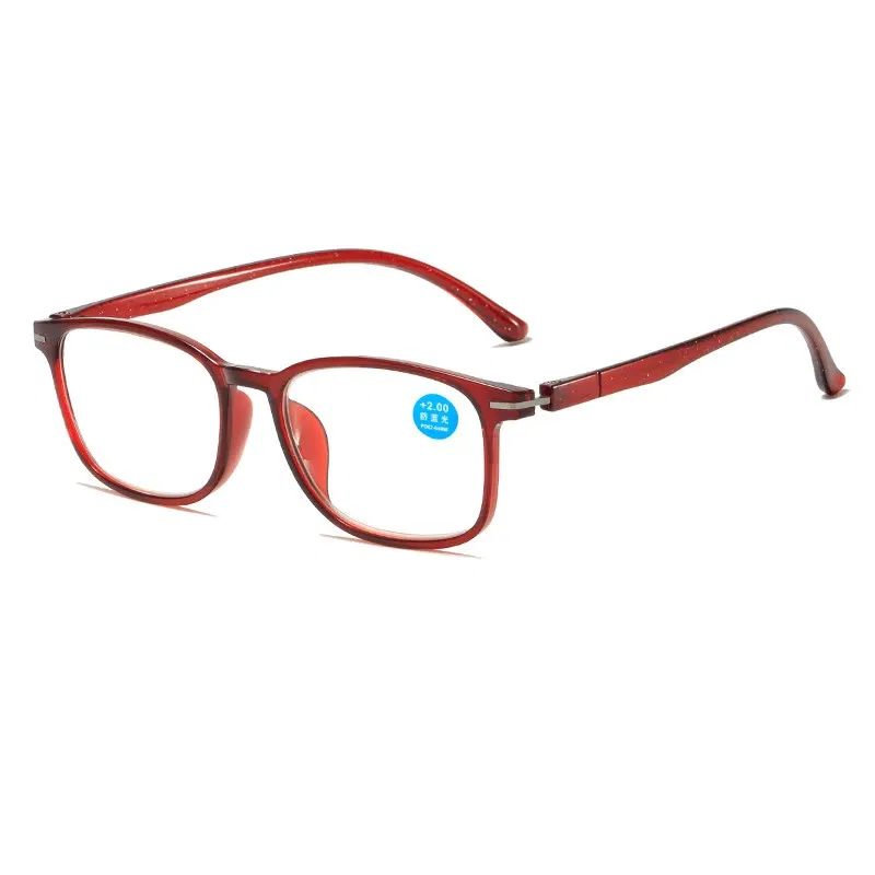 Eye Prescription: +350, Frame Color: green - New Anti Blue Light Reading Glasses Fashion Presbyopic Eyewear Men Women Sauqre Ultralight Hyperopia Eyeglasses +100 To +400
