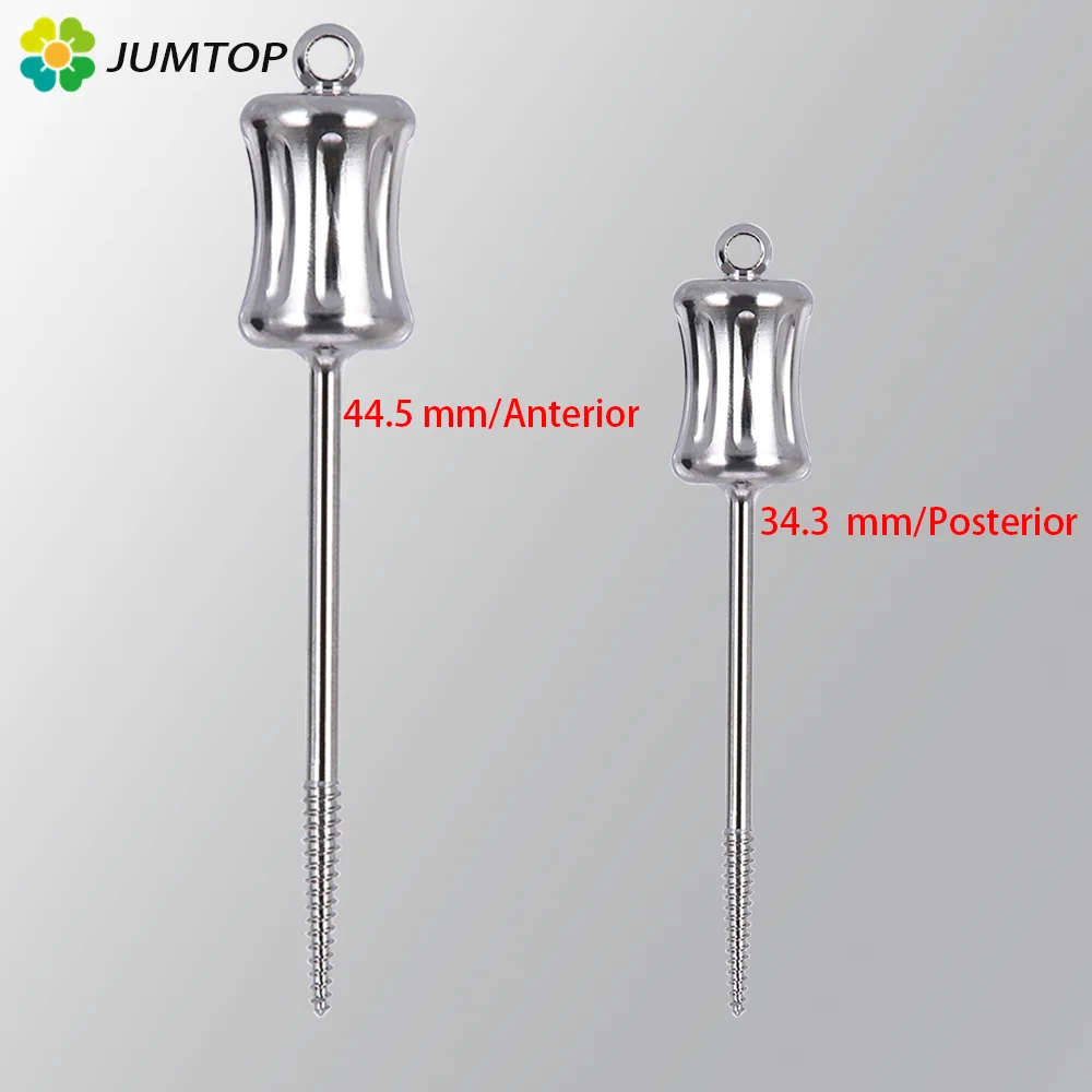 Color: Red - 1 PC Dental Broken Root Drill Remnant Extractor Apical Root Fragments Drill Stainless Steel Short 34.3mm Long 44.5mm Dentistry