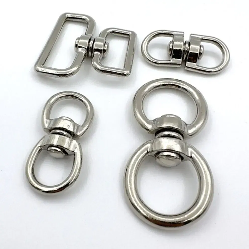 Color: Blue - Metal Eight-Character Rotating Buckle Ring Anti-Knotting Dog Chain Buckle Connecting Ring DIY Jewelry Pendant Jewelry Accessory