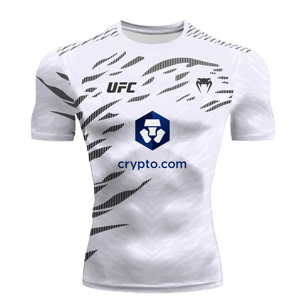 Color: Gold, Size: XXL - 2025 New quick-drying tops for Summer  Men's UFC Fusion by Venum Black/Gold Alex Pereira Authentic Fight Night Champion Walkout