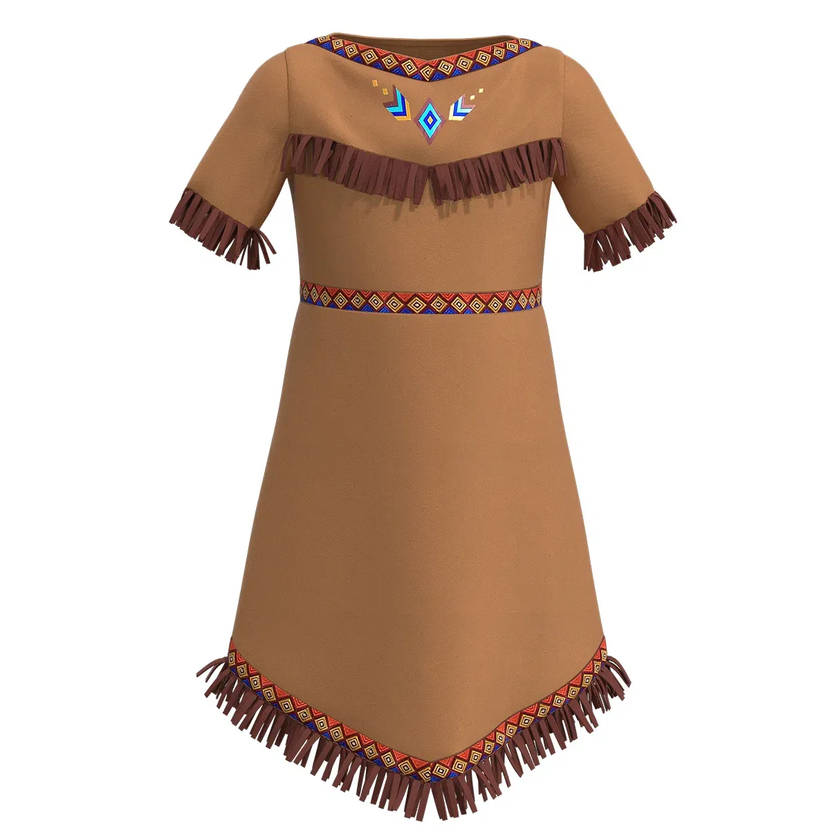 Color: Beige, Size: L - Women cosplay Indian Princess Costumes 2023 Adult Kids Girls Huntress Costume Christmas Halloween Party Mardi Gras Fancy Dress