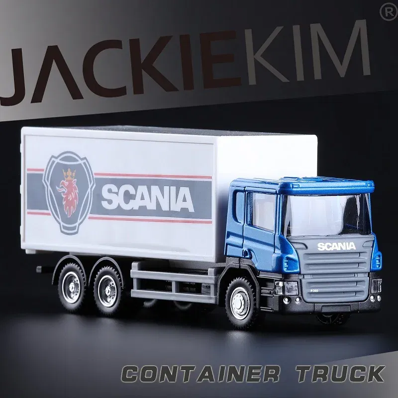 Color: green - Railed/Motor/Car/Bicycles Large Container Transport Truck Simulation Exquisite Diecast & Toy Vehicles RMZ city 1:64 Alloy Model