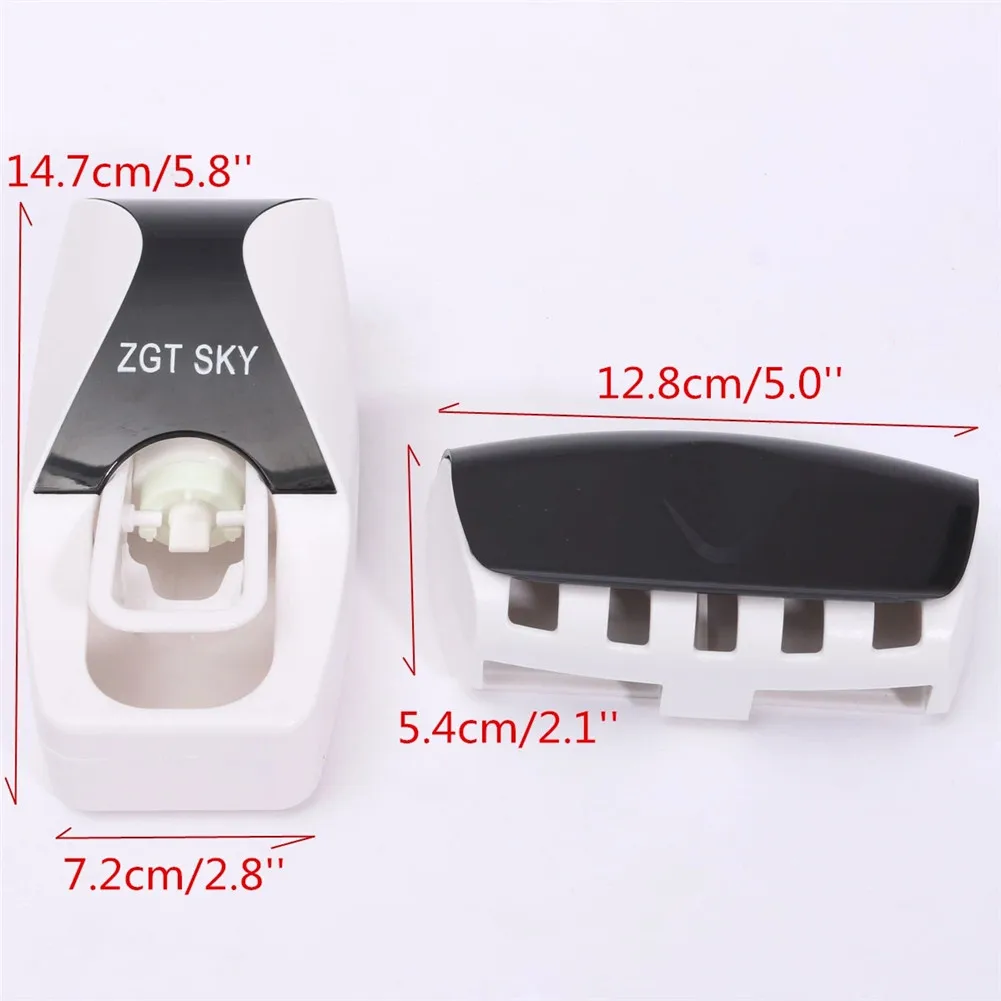 Color: Orange, Ships From: CHINA - Toothbrush Holder Automatic Toothpaste Dispenser Set Dustproof Sticky Suction Wall Mounted Toothpaste Squeezer Bathroom Holder