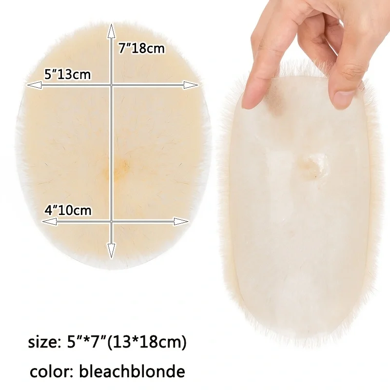PROKYVITY 11g Buzz Short Cut Men's Toupee Human Hair Natural Male Hair Replacement System PU Invisible Extension Hairpiece