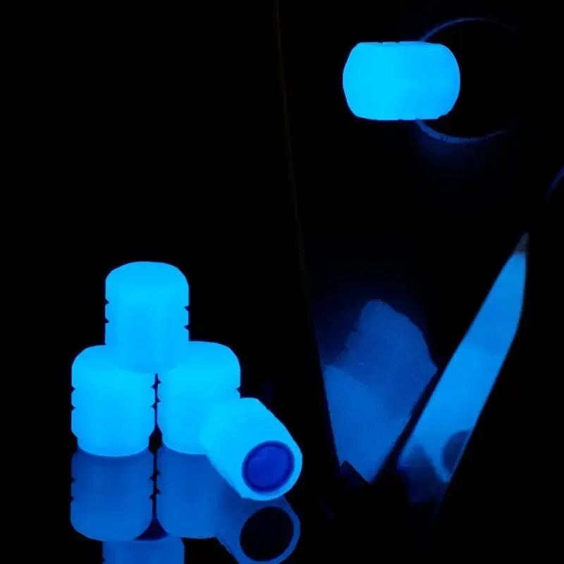 Color: Blue - car Luminous Tire Valve Cap for Citroen C4 C5 C3 Picasso Xsara Berlingo Saxo C2 C1 C4L DS3