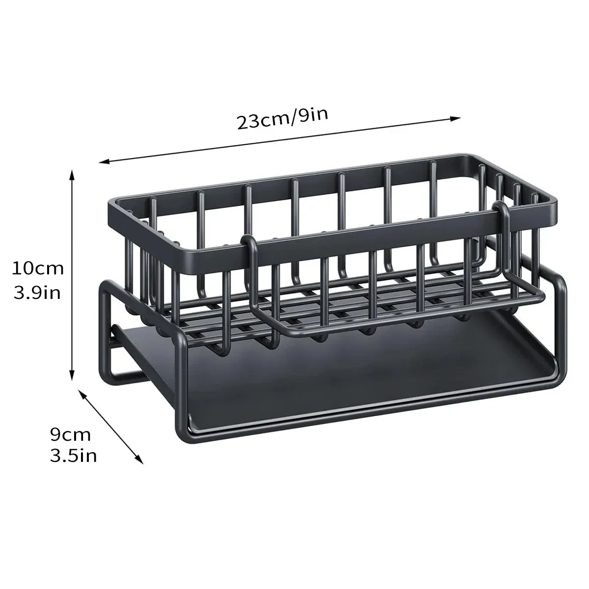 Color: Light green - Kitchen Sink Drain Rack Organizer Sponge Storage Faucet Holder Soap Drainer Dishcloth Towel Rack Kitchen Sink Organizer