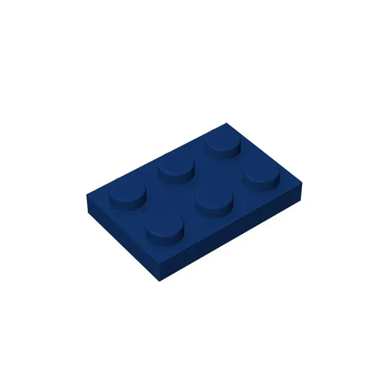 Color: Burgundy - Gobricks GDS-510 Plate 2 x 3 compatible with lego 3021 pieces of children's DIY building block Particles Plate DIY
